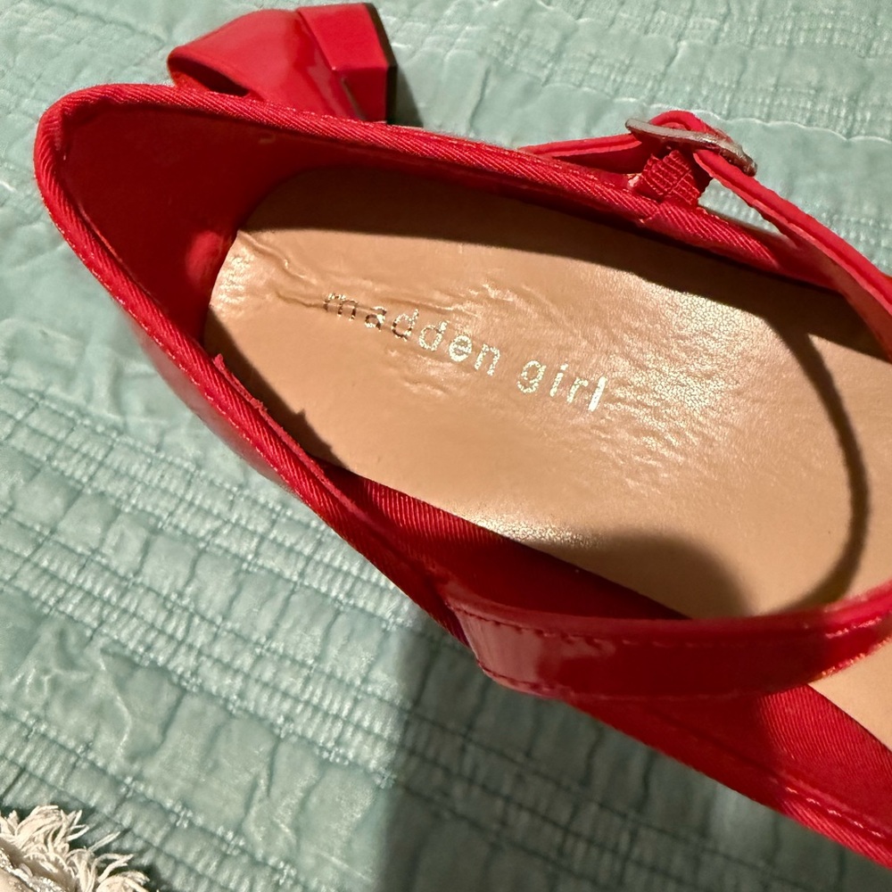 Madden Girl Red Patent Mary Jane Heels - Picture 3 of 3